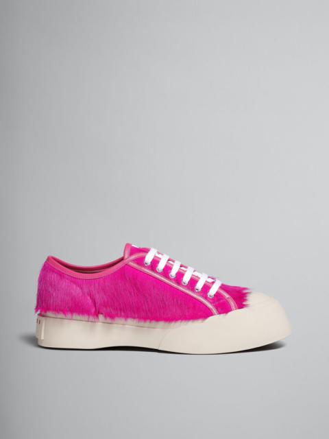 Marni FUCHSIA LONG-HAIR CALFSKIN PABLO SNEAKER