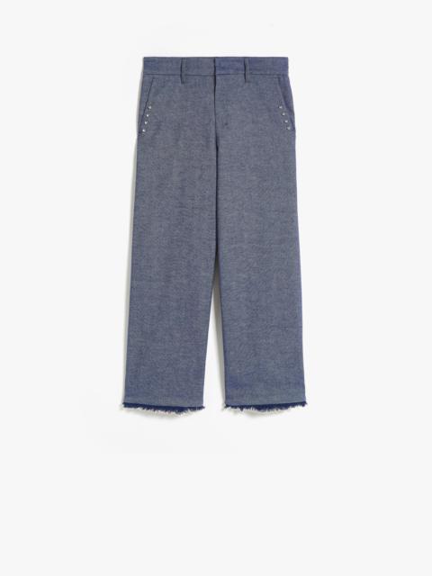 Max Mara CORFU Denim-look fabric trousers