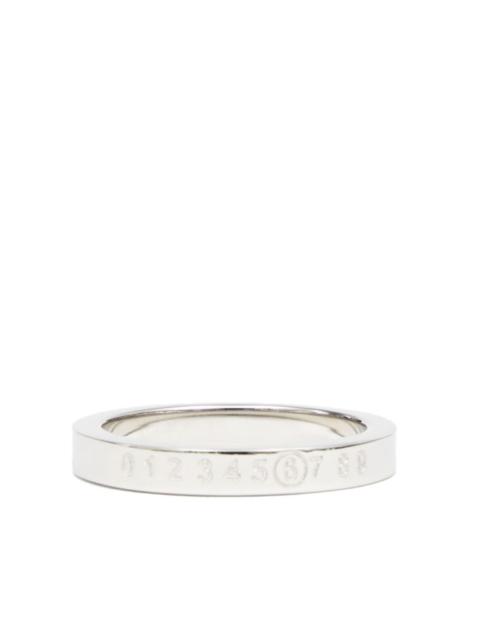 MM6 Maison Margiela Numeric Engraved Polished Ring