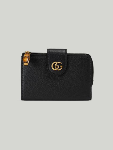 GUCCI Medium Double G wallet with bamboo