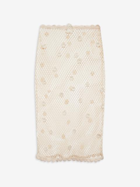 For Love & Lemons Betty Bouquet Knit Midi Skirt