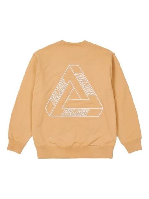 PALACE PALACE Outliner Mit Desigher Crew Sand Back Triangle Printing Round Neck Unisex Yellow P20CS144