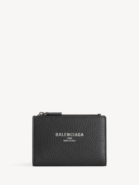 BALENCIAGA Men's Credit Vertical Folded Card Holder in Black