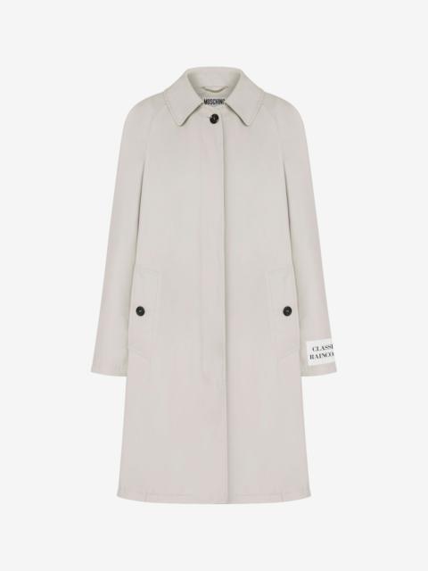 Moschino WAXED-EFFECT CANVAS TRENCH COAT