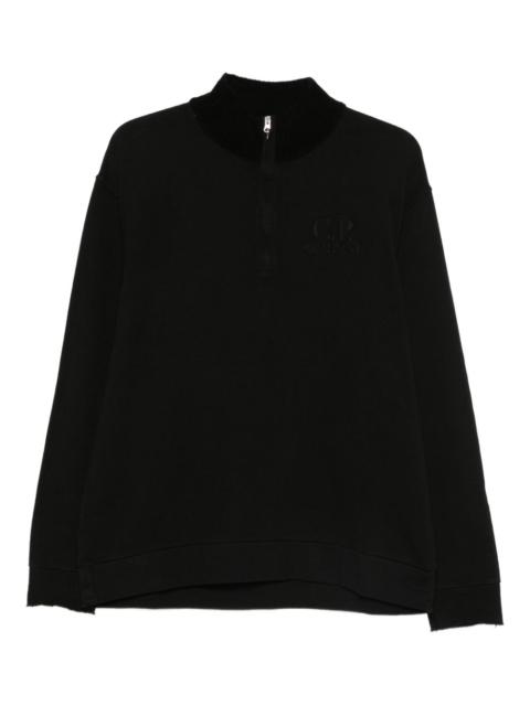 C.P. Company logo-embroidered half-zip sweatshirt