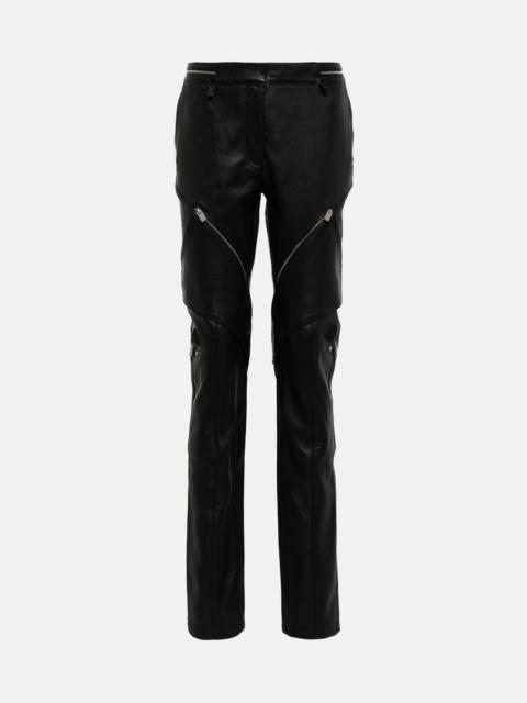 Moncler 6 Moncler 1017 Alyx 9sm mid-rise straight leather pants