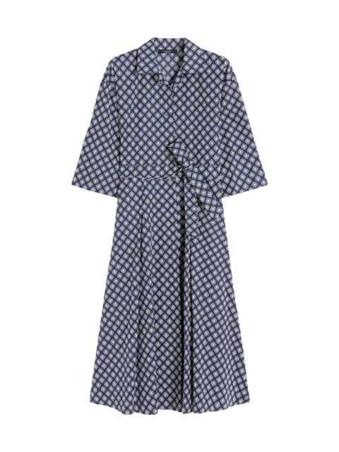WEEKEND Max Mara Women's Printed Cotton Poplin Dress - Navy