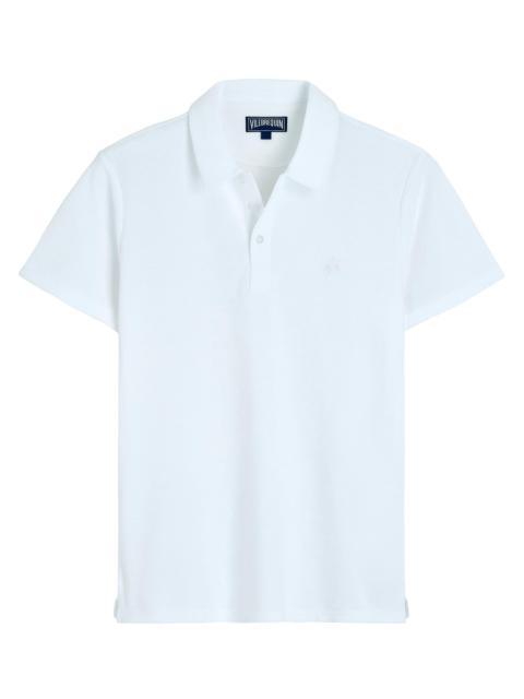 Vilebrequin Men's Organic Cotton Terry Polo Shirt - Blanc