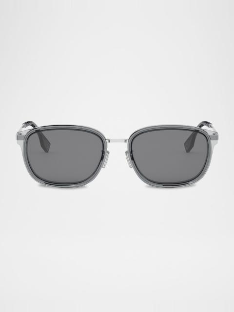 FENDI Men's Fendi Travel Metal Rectangle Sunglasses