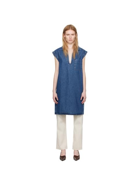 BITE Studios Blue Patch Pocket Denim Blouse