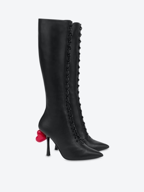 Moschino SWEET HEART NAPPA LEATHER BOOTS