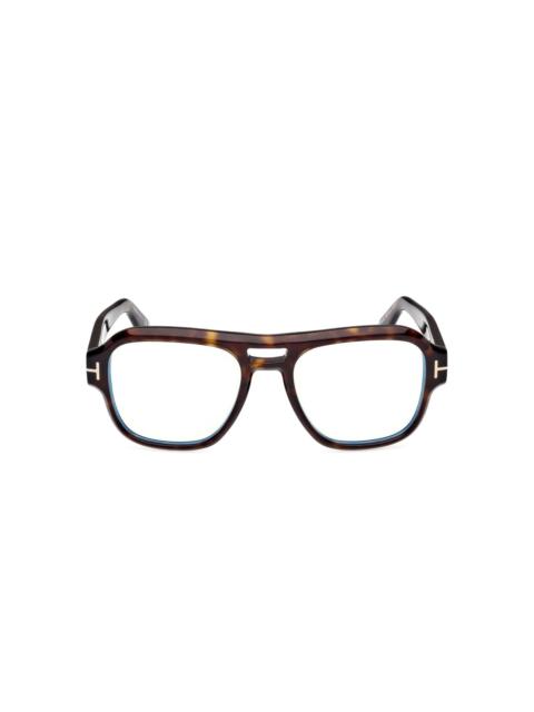 TOM FORD tortoiseshell pilot-frame glasses