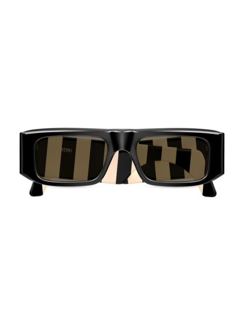 Valentino Women's Ultra Vintage 52MM Rectangular Sunglasses - Black