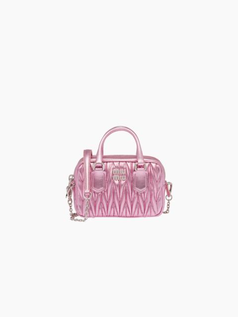 Miu Miu Matelassé nappa leather top-handle mini-bag