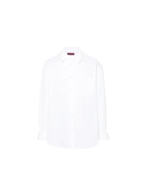 GUCCI Cotton Logo Shirt White