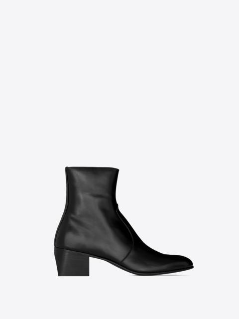 james western zipped boots in smooth leather