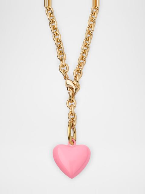 ROXANNE ASSOULIN The Mini Puffy Heart Necklace, Pink