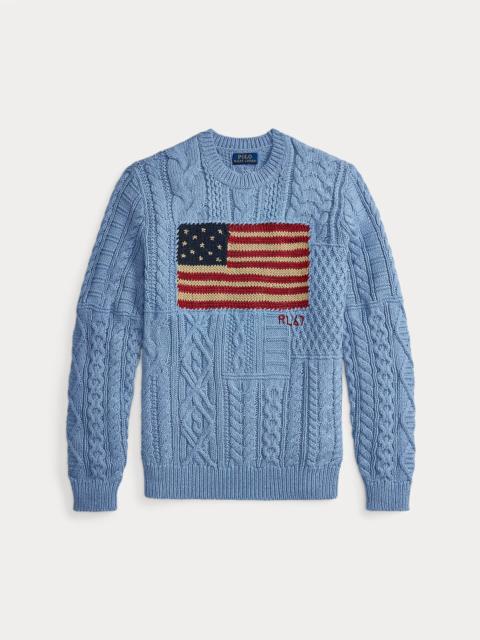 Polo Ralph Lauren Aran-Knit Flag Sweater