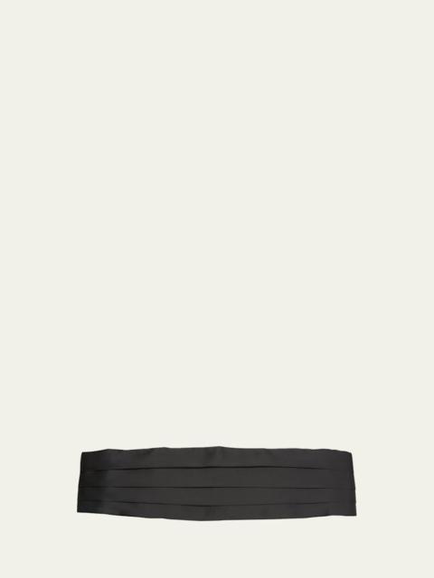 Brioni Men's Pleated Satin Cummerbund