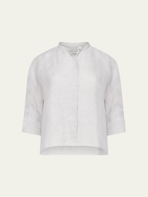 TWP Stand Collar Cut Off Shirt