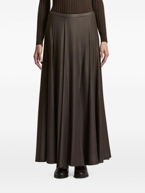 PESERICO pleated A-line maxi skirt