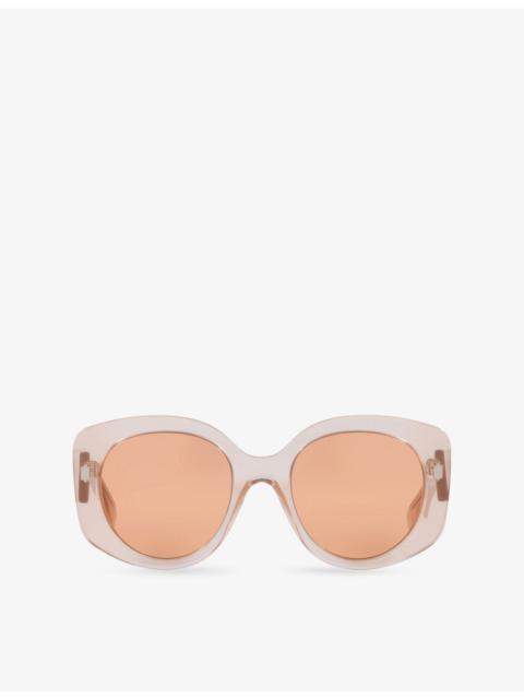 FENDI FE40137I Roma Round-Frame Acetate Sunglasses