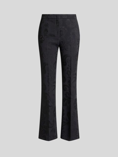 FLARED PAISLEY JACQUARD TROUSERS