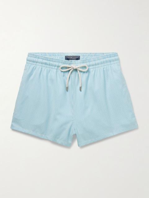 Vilebrequin Milton Slim-Fit Short-Length Striped Wool-Blend Swim Shorts Blue