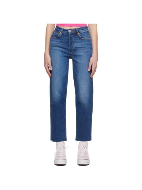 Blue 70's Stove Pipe Jeans