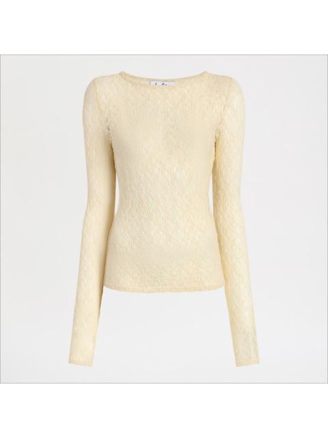 Sam Edelman Long Sleeve Fitted Lace Top