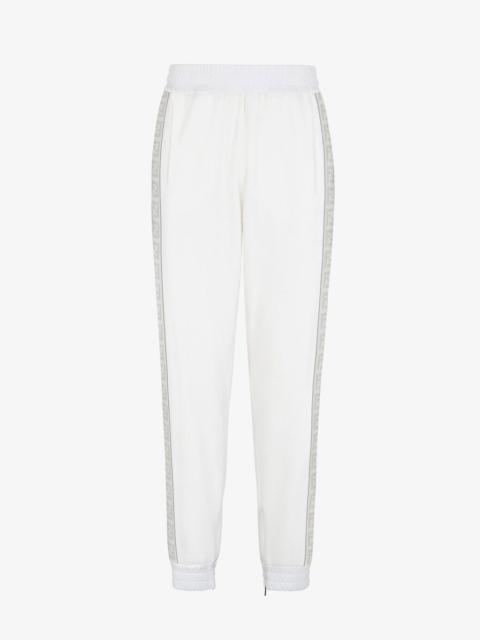 FENDI White fleece pants