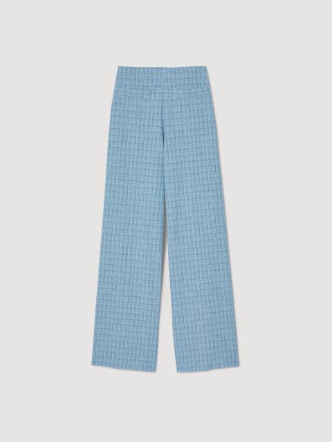 Sandro Wide-leg tweed trousers