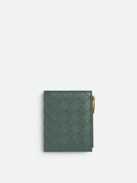 Bottega Veneta Small Intrecciato Bi-Fold Zip Wallet