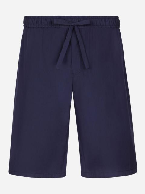 Dolce & Gabbana Cotton jogging shorts with logo tag
