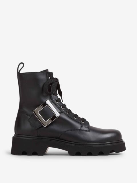 Roger Vivier LACE-UP BUCKLE BOOTS