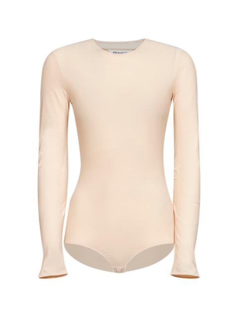 Maison Margiela Almond technical jersey bodysuit