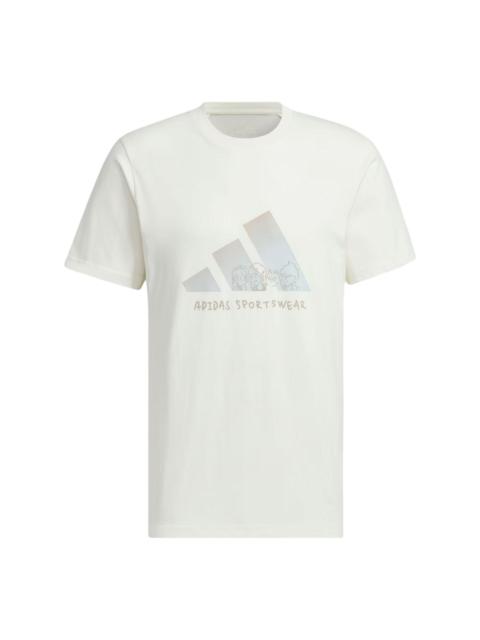 adidas adidas Graphic T-Shirt Asia Sizing 'White' JP4584