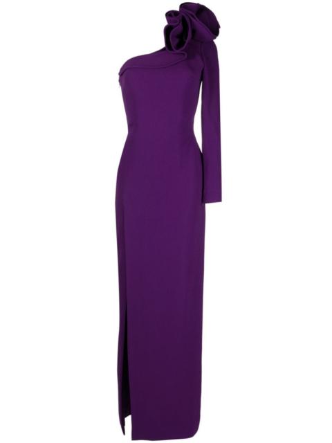 ELIE SAAB Cady one-shoulder maxi dress