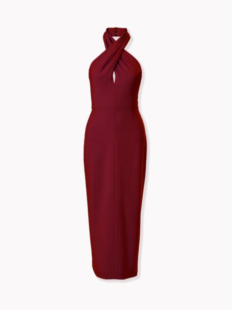 CAROLINA HERRERA Twisted Halterneck Midi Dress