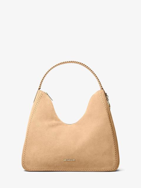 MICHAEL KORS Nayla Medium Suede Hobo Shoulder Bag