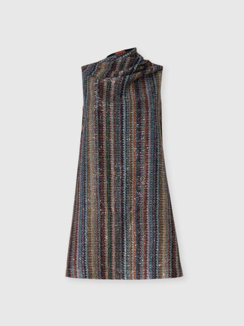 Missoni Flared mini dress with draped neckline