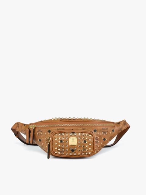 MCM Fursten Belt Bag in Gold Crystal Visetos