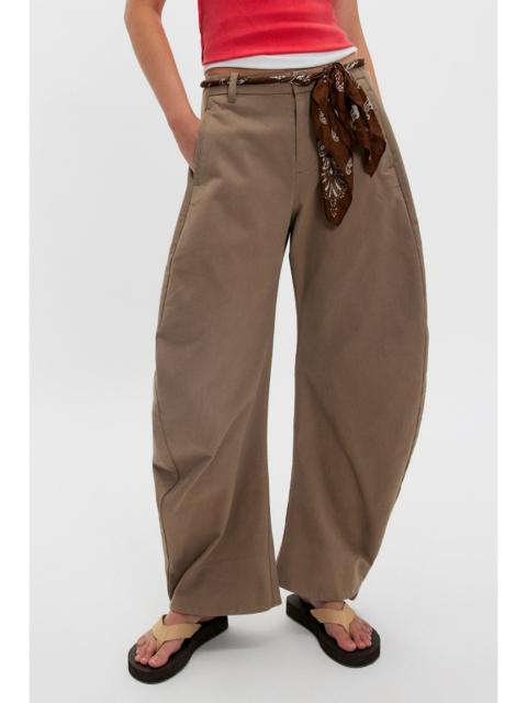 FREE PEOPLE Spotlight Structured Twill Barrel Trousers
