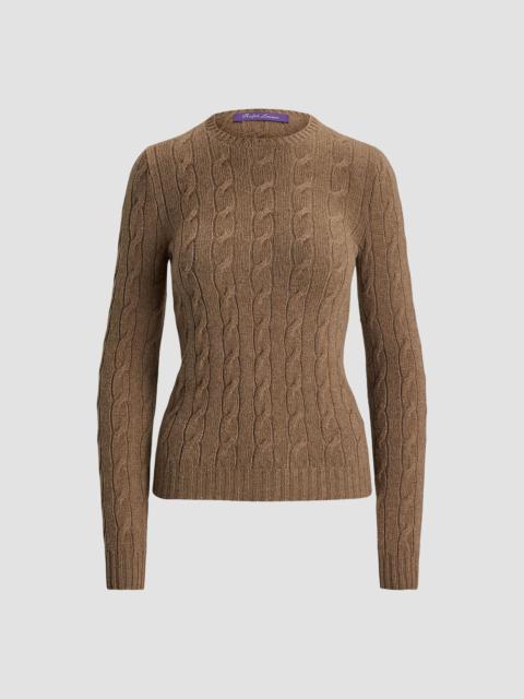 Ralph Lauren Women's Cable-Knit Cashmere Sweater - Beige