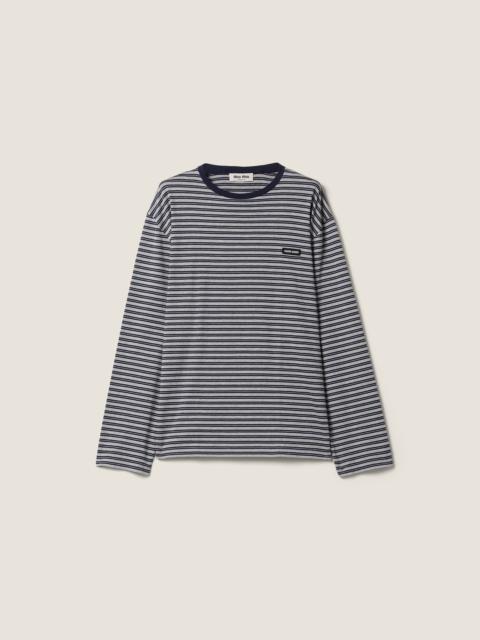 Miu Miu Striped jersey T-shirt