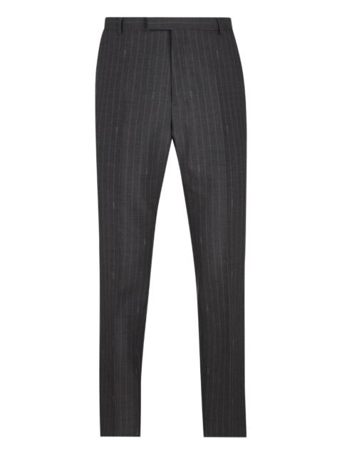 GUCCI pinstripe-pattern belt-loop trousers