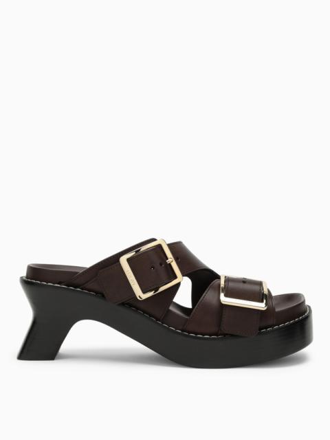 Loewe Ease heel slide brown leather