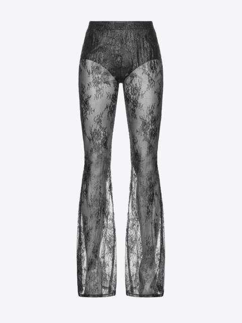 LAMINATED LACE TROUSERS