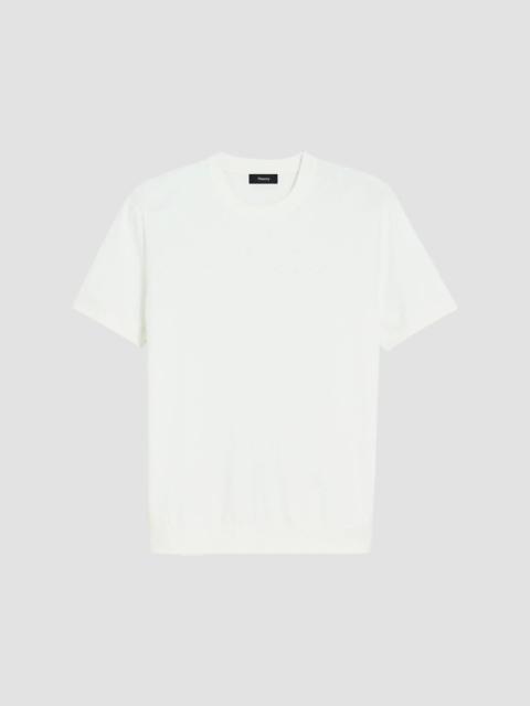 Theory Men's Soris Knit Crewneck Elasticized Hem T-Shirt - White