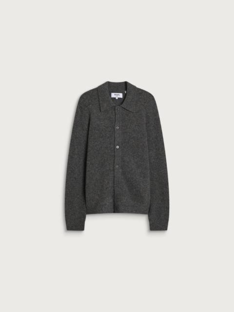 Wax London Wax London Tristan Fluffy Wool Long Sleeve Polo